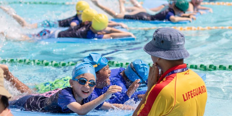 Nursery Children in a Swimming Pool